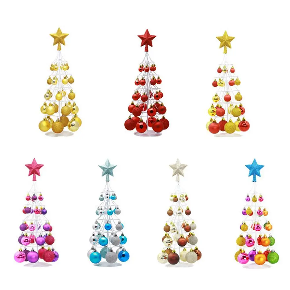 

Mini Star Christmas Tree Ball Tower Trees Top Star Festival Party Christmas Decoration Ball Tree