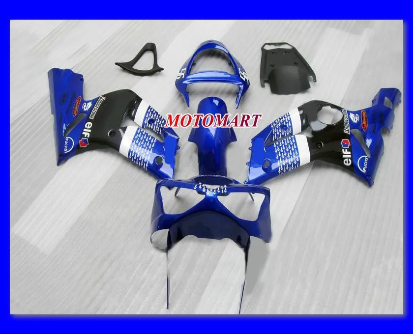 

Injection mold Fairing kit for KAWASAKI Ninja ZX6R 03 04 ZX6R 636 2003 2004 Cool blue black ABS Fairings set +7 gifts SQ60