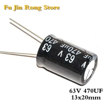 

High quality 10 pcs/lot 63V 470UF Electrolytic kapasitor, 470uf 63v 13x20 mm aluminium kapasitor elektrolit ic ...