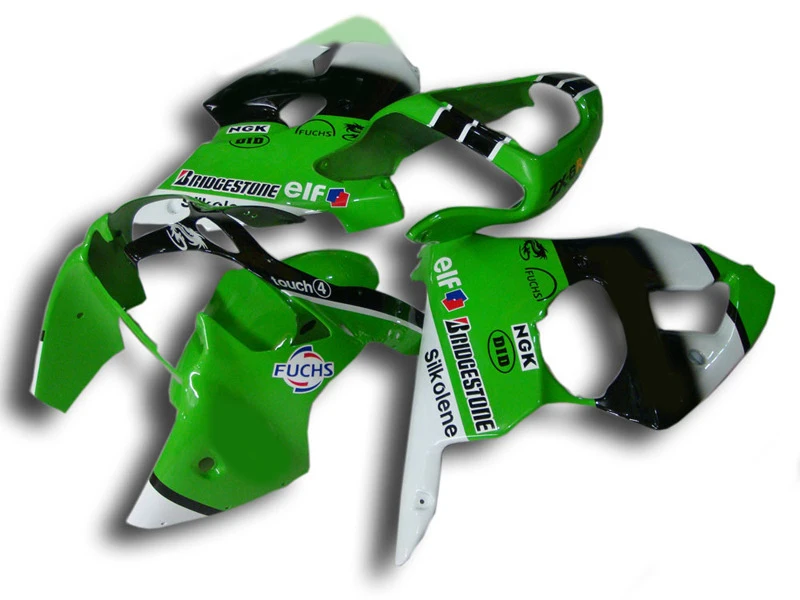 

Injection mold Fairing kit for KAWASAKI Ninja ZX6R 636 2000 2001 2002 ZX 6R ZX6R 00 01 02 ABS Green white Fairings set+gifts