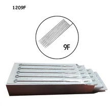 50 шт./кор. 9F одноразовые стерильные для татуировки иглы плоские 316 Нержавеющая сталь для татуировки насадки для татуировок поставка ручек