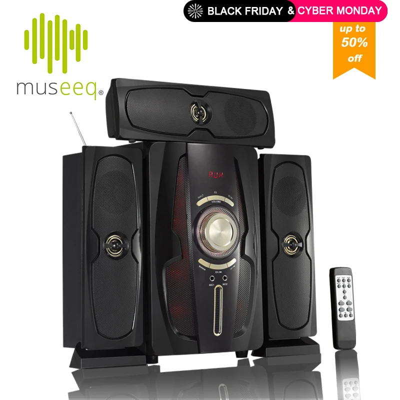 

Museeq W-830E Bluetooth 3.1 Channel Multimedia Home Theater System with LED Display and Lighting, Remote Control