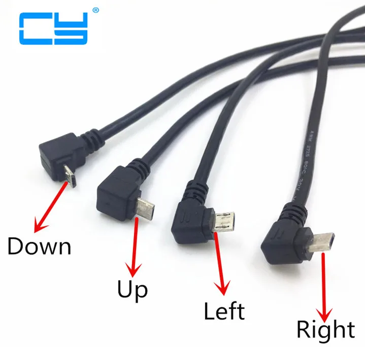 USB 2 0 Micro 5pin вверх/вниз левый и правый угловой штекер к женскому удлинительному