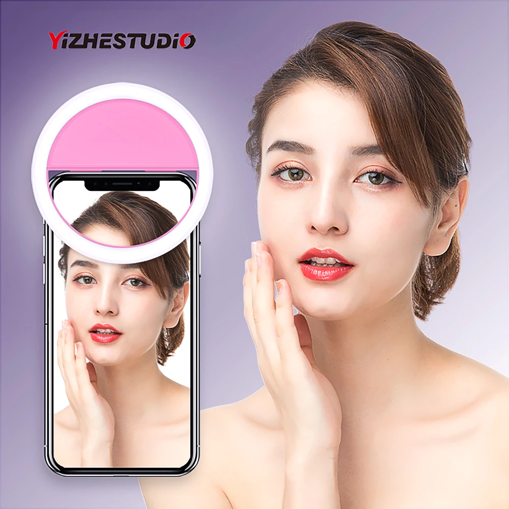 

Yizhestudio New USB Charge Portable Selfie Light LED Ring Light Flash Led Camera Phone Photography Enhancing for Makeup Computer