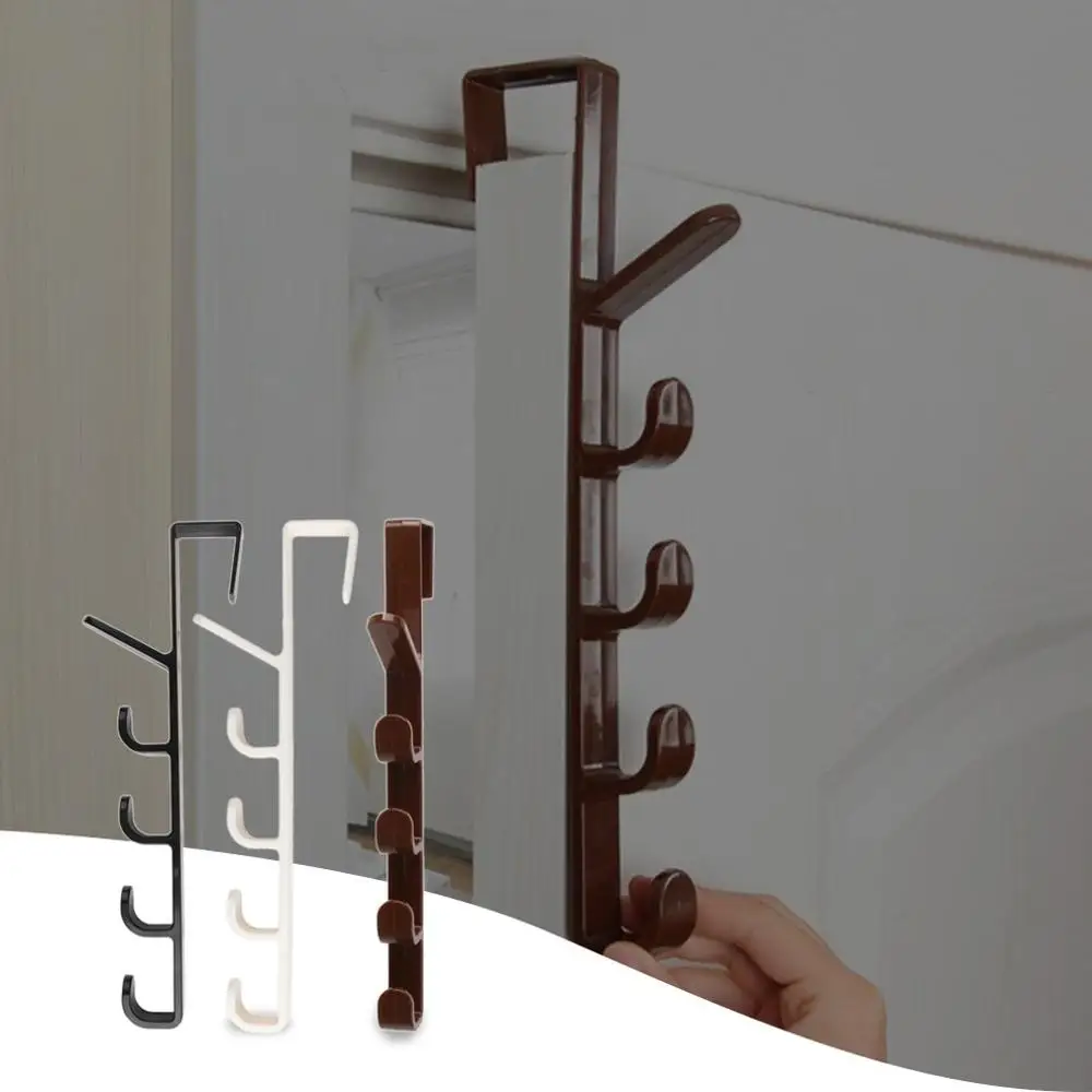 

Home Creative Multi-purpose Five-segment Hook Multi-function Door Behind No Trace Towel Coat Hook Hanger