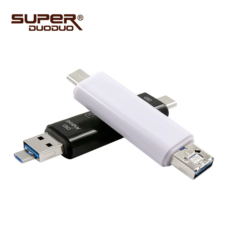 USB 3,0 3 в 1 type-C кардридер Micro USB флэш-накопитель адаптер разъем Высокоскоростной TF кардридер для карт памяти в розничной упаковке