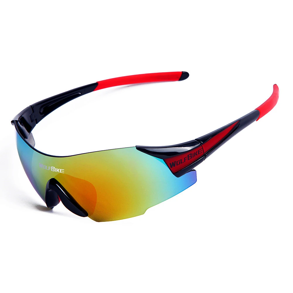 WOLFBIKE, мотоциклетные очки, мужские/женские, спортивные, для шоссейного велосипеда, MTB велосипеда, велосипедные очки, Oculos Gafas, Ciclismo, для езды, солнцезащитные очки, очки, мото - Цвет: Красный