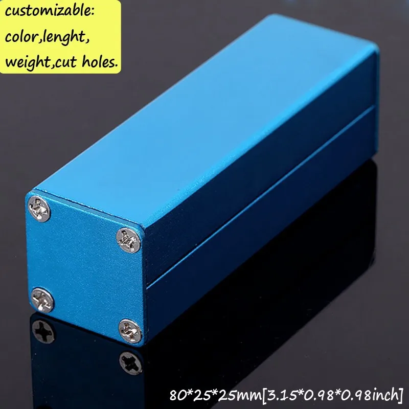 3 шт./лот 80*25*25 м алюминиевые корпуса для электроники мощности Алюминиевое шасси распределительная коробка алюминиевая случаи проекта