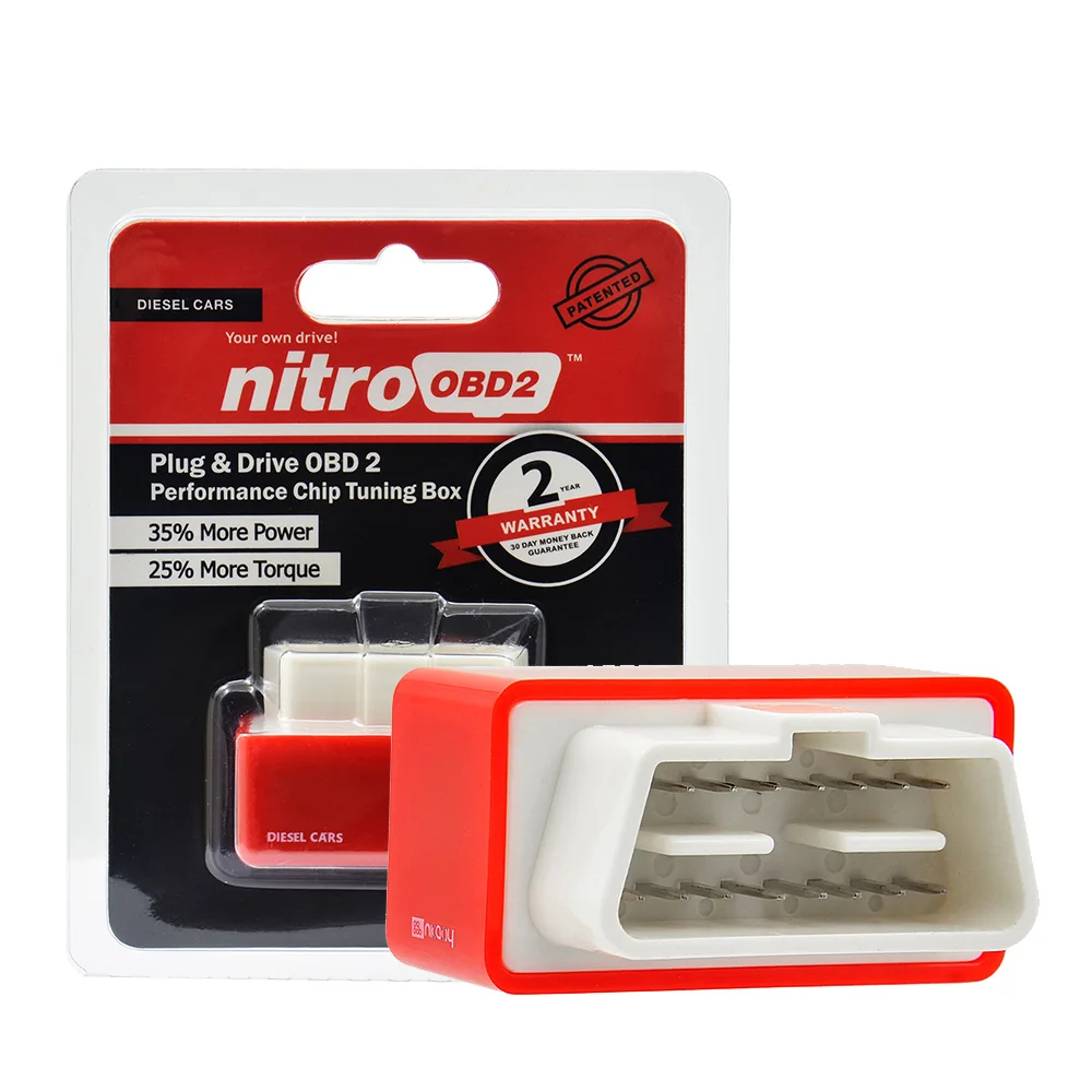 Желтый Nitroobd2 Plug& Drive OBD2 чип-тюнинг для бензиновых автомобилей Nitro OBD2 Plug больше мощности - Цвет: NitroOBD2 Diesel Car