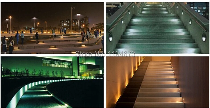 Conduziu a Lâmpada de Parede à Prova Água para a Praça do Jardim Led ao ar Caminho Luzes Livre 4 w Branco Quente-265 v - Dc12v d' Stairway Iluminação Subterrânea Ip68 85 14 IP68 caminho luzes led ao ar livre