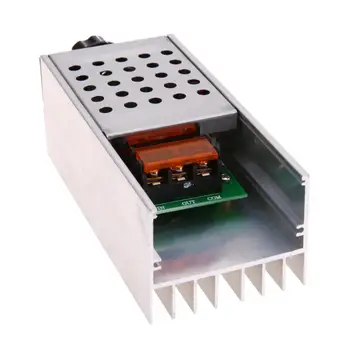 

AC 220V 6000W SCR Voltage Regulator Controller Electronic Dimmer Thermostat Speed Regulation Mold with Case Dimmer Motor