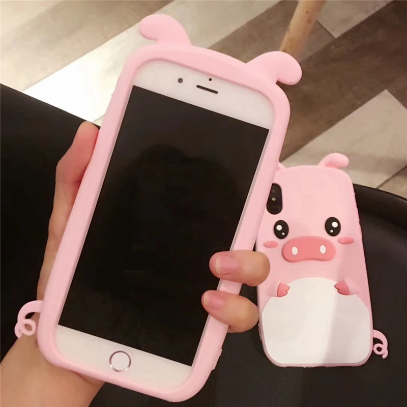 Для iphone 8 6 6S 7 Plus чехол 3D милый мультяшный Мягкий силиконовый для телефона 6X5 5S Fundas