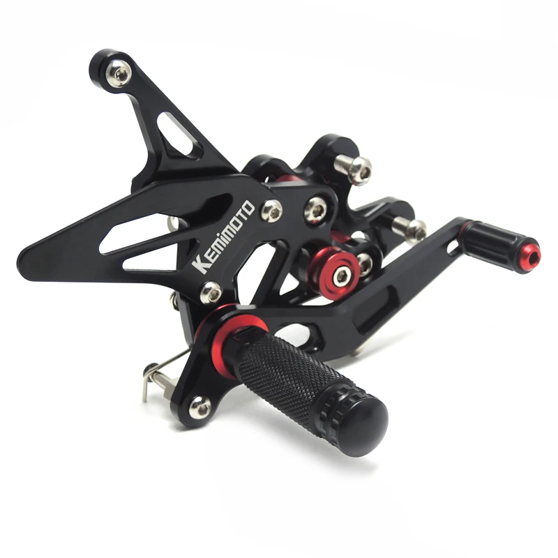 KEMiMOTO GSXR CNC Adjustable Rearsets Foot Rest Pegs For SUZUKI GSX-R 600  750 2006 2007 2008 2009 2010 GSXR600 GSXR750 (7)