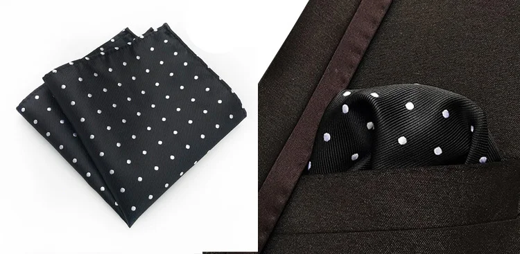ETya модные для мужчин платок в горошек Вышивка Полиэстер бизнес карман квадратный нагрудные платки полотенца 25*25 см