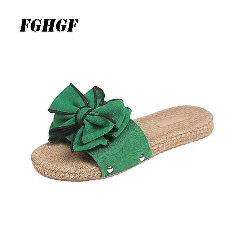 

2019 Exclusive New Fashion Women Bow Sandals Flat Non-Slip Shoes Beach Fashion Design Shoes Summer Women Sandals Multi-Style