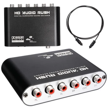 

Digital DTS AC3 Optical To Analog 5.1 Channel Surround Audio Sound Decoder Coaxial To 6RCA