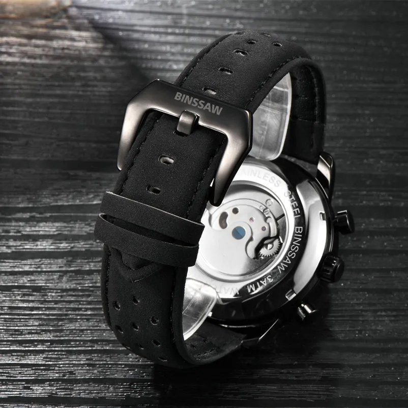 BINSSAW Новые Мужские автоматические механические часы Tourbillon большие и маленькие