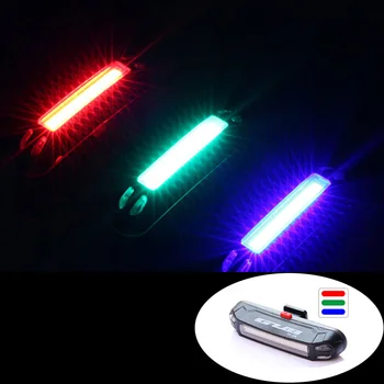 

7 Effects 100 Lumen High-Light Bike Light Ultra-light Safety Warning LED USB Rechargeable Front Rear Lamp Bicycle Light Tail red