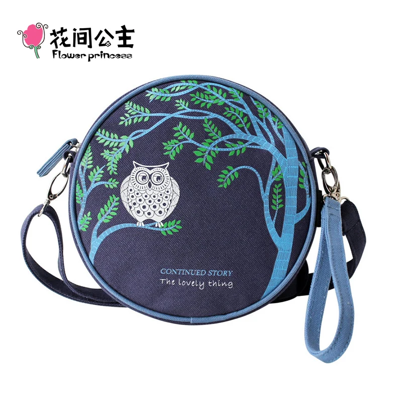 Flower Princess Women Messenger Bags Owl Handbags Ladies Teenage Girls Shoulder Crossbody Bag Bolsos Mujer Bolsa Feminina