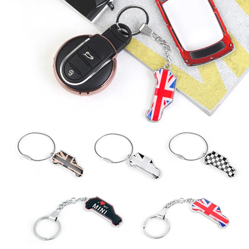 

Car Stainless Steel Keychain Key Ring Car Model Pendant For Mini Cooper JCW One S R55 R56 R60 F55 F56 F60 Countryman Accessories