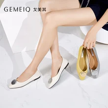 GEMEIQ/Женская обувь на плоской подошве; пикантная однотонная Повседневная обувь; удобная модная обувь с острым носком; женская обувь;