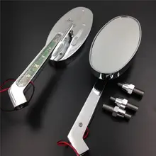 For Motorcycle Honda CBR600 900 929 954 1000RR OVAL Shape LED turn signals Running Mirror