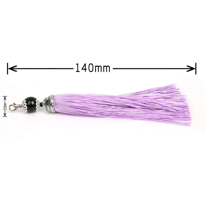 Новое поступление вискоза ключ кисточкой 15*14 мм 9 цветов шелковая кисточка, кисточкой Шарм для сумки брелок мобильный телефон занавес так далее - Цвет: Purple