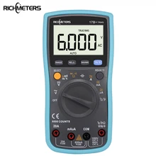 RICHMETES 17B+ 6000 Counts Digital DC Multimeter AC Voltage Current Meter Resistance Diode Capaticance tester