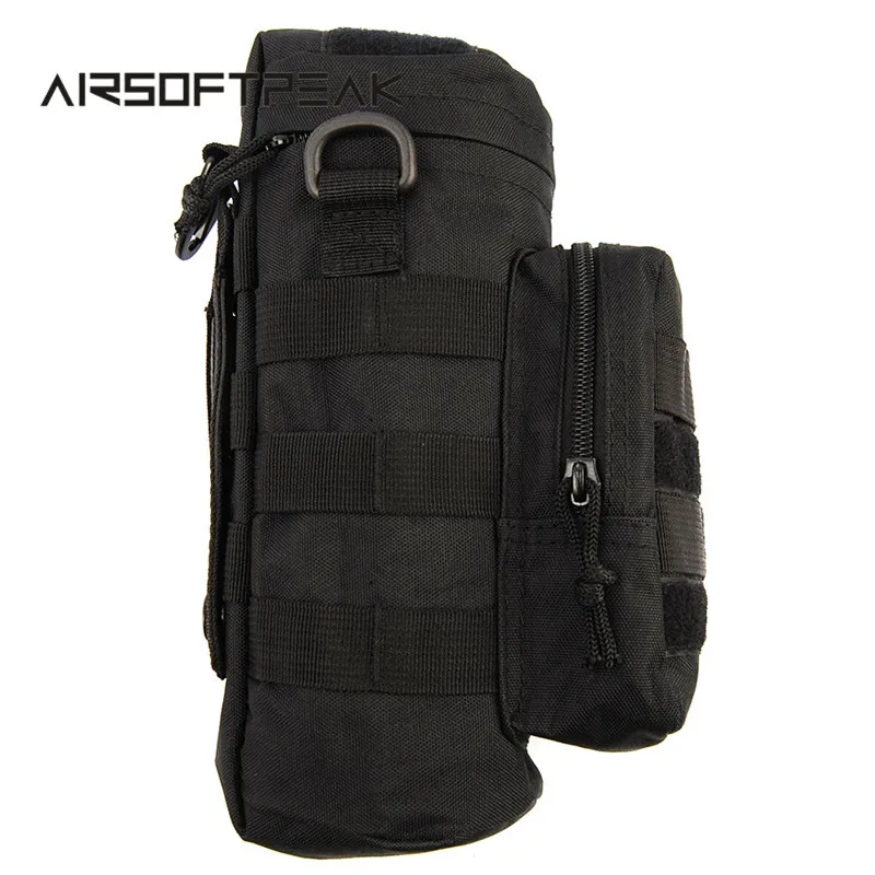 Tactical Molle Zipper Camo Water Bottle Pouches Small Mess Pouch Nylon