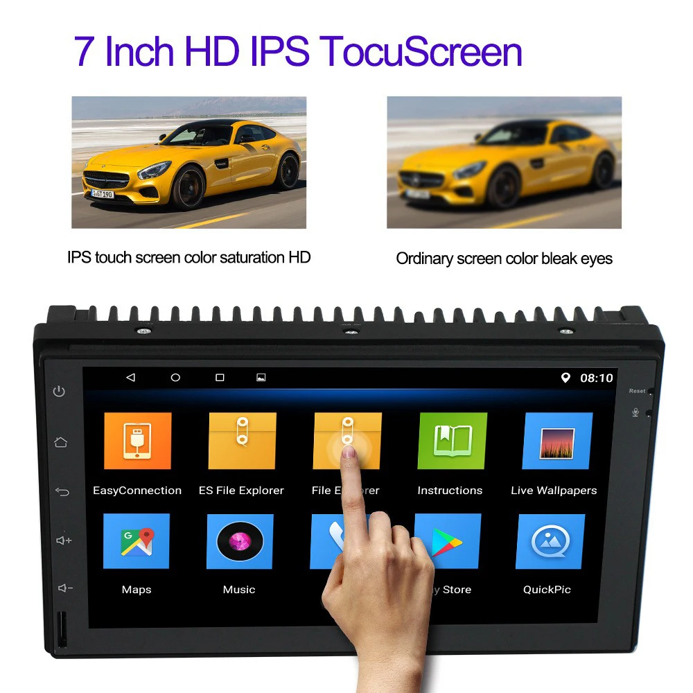 Top 7 Inch Car Audio Multimedia Player Touch Screen Radio Player GPS Navigation WiFi Bluetooth HD Radio Stereo Auto Player 4