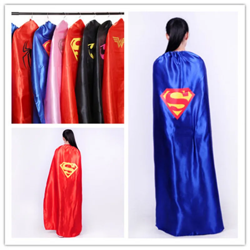 

55inch/140cm Adult Superhero Cape Batman Spider Captin American Women Wonder Cos