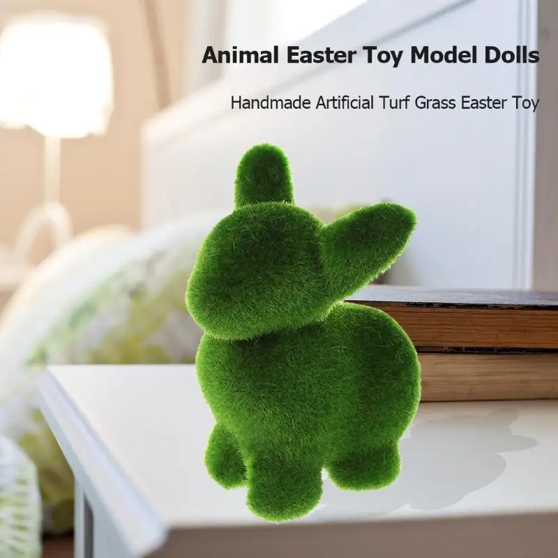 Новинка ручной искусственный рулонный газон игрушки животных Пасхальная игрушка модель декорирование кукол комнаты Пасхальный Кролик