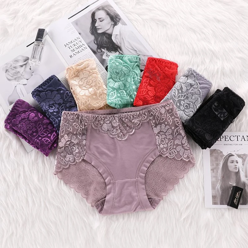 Women's panties lace sexy lingerie big size female casual underwear ladies sexy briefs woman cotton underpants panty wholesale Women's panties lace sexy lingerie big size female casual underwear ladies sexy briefs woman cotton underpants panty wholesale