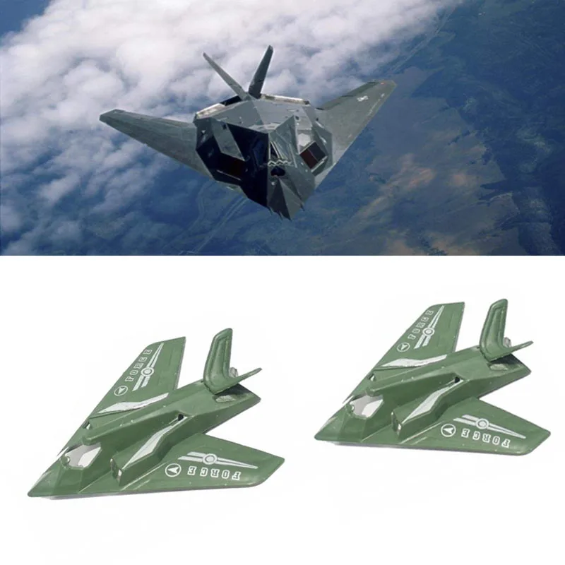 

1pcs F-117 Nighthawk Stealth bombers toy 13cm parts Sandbox Military model Toys Christmas gifts