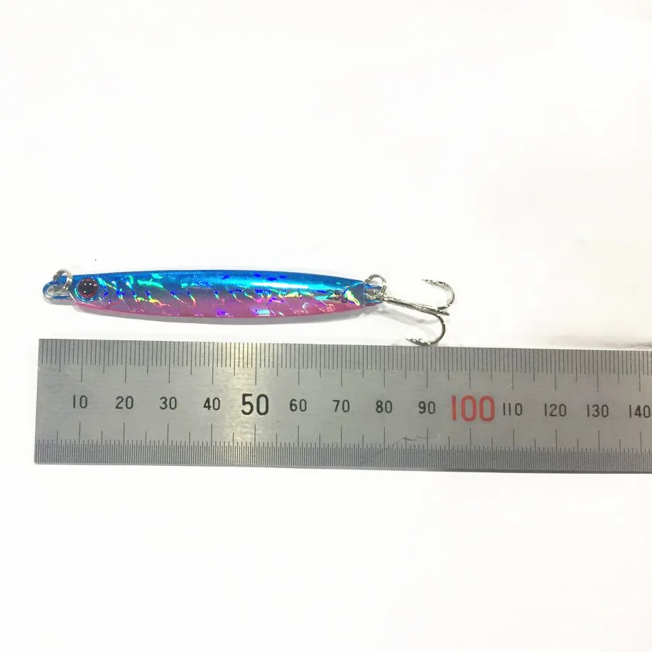 Super Deal Minnow VIB Spoon Fishing Lure with 2 Treble Hooks Artificial Hard Baits Lure Fishing Accessories (6)