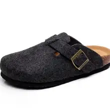 Летние пробковые сандалии; Мужская обувь; шерстяные тапочки; Повседневная обувь для пары; пляж большого размера; модные мужские сандалии