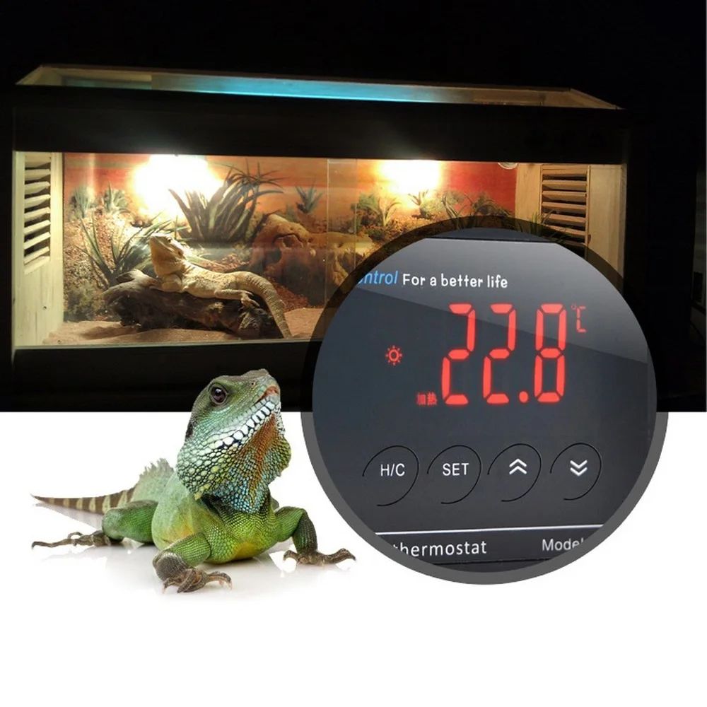 

Aquarium Reptile Thermostat Controller Digital Display Intelligent Plug-In Thermostat Universal Socket ON/OFF Regulator