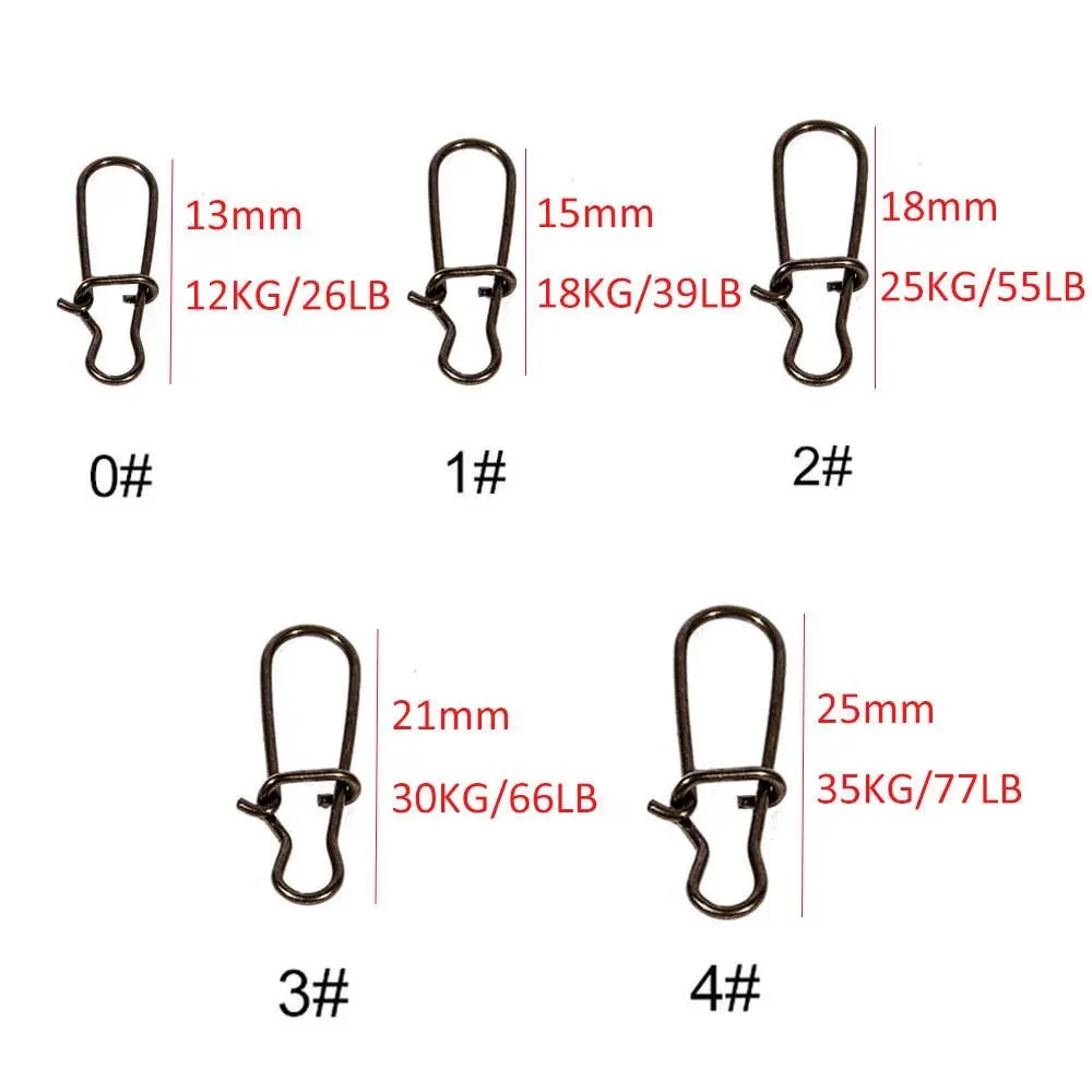 JSM 25 шт./лот дуэт замок защелки Размер 0#-4# черный хороший защелки поворотные скользящие кольца нержавеющая сталь рыболовные Вертлюги Снасти Комплект