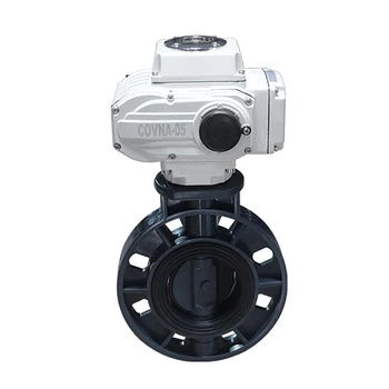

DN65 2.5 inch UPVC Electric Butterfly Valve Plastic Motorized Valve On Off Type