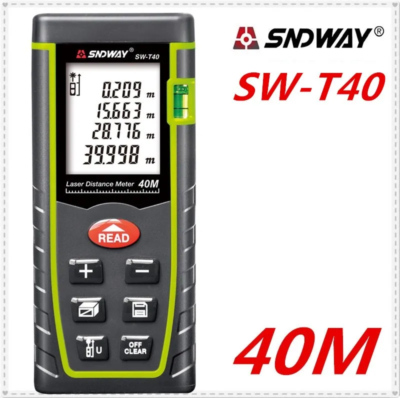

Laser Distance Meter 40M ruler Laser Rangefinder Range Finder Digital Laser Tape Measure Area/volume Angel M/Ft/in Tool