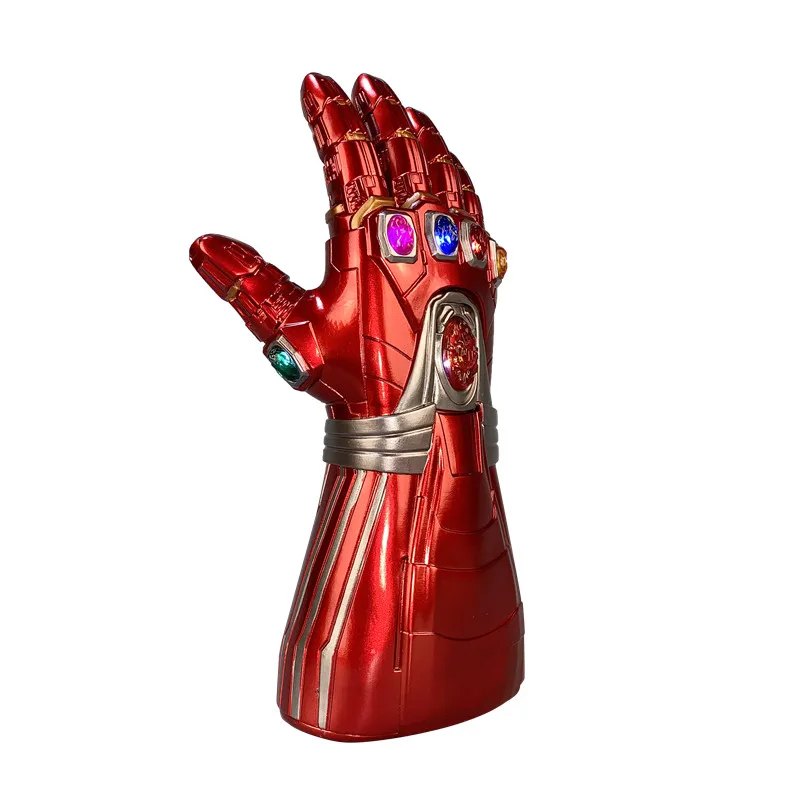 1:1 Мстители 4 перчатки Таноса Бесконечность война Бесконечность гаунтлет светодиодный свет Фигурка косплей реквизит Хэллоуин подарок для детей