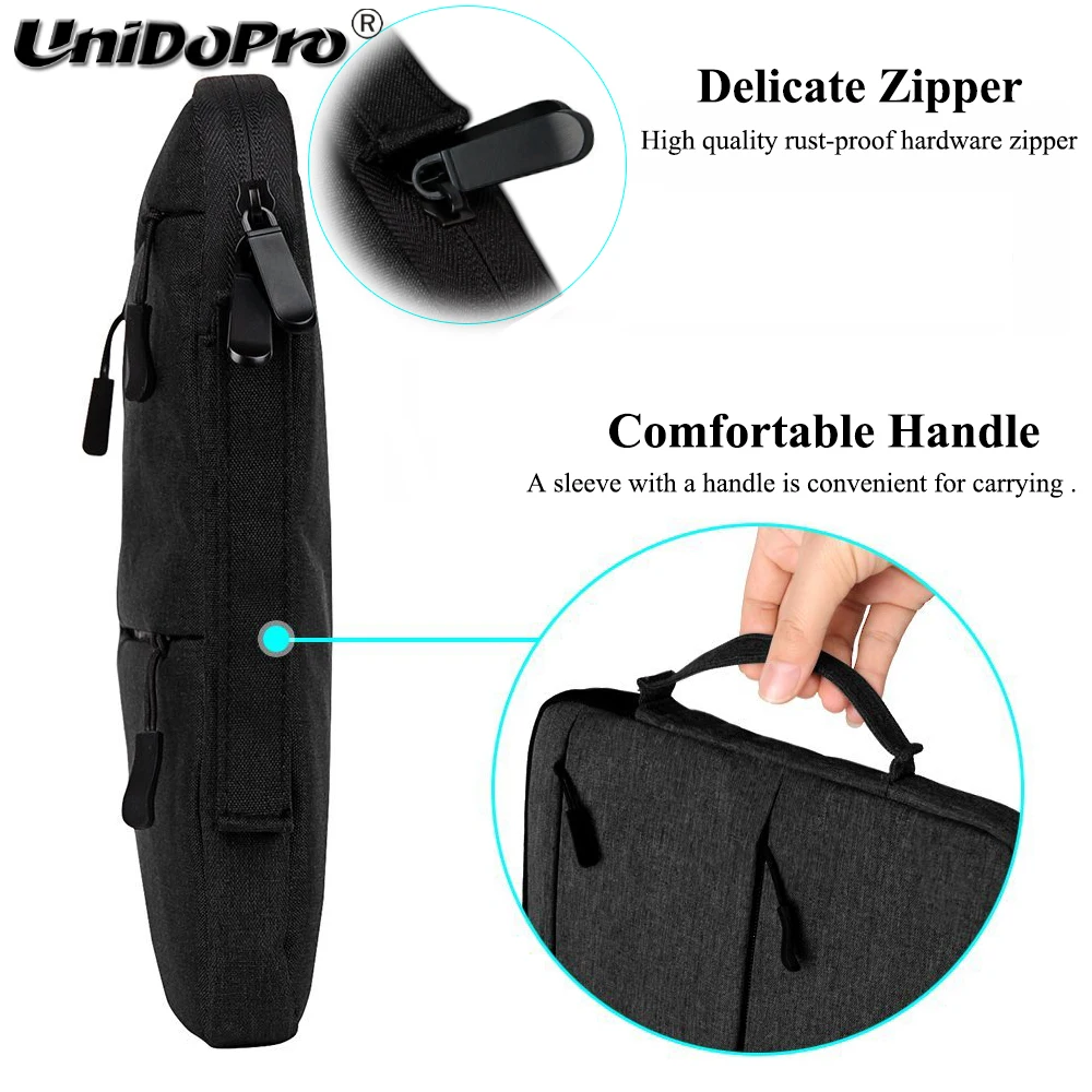 Unidopro Classic Sleeve Briefcase Notebook Aktentasche Case for ASUS F402BA-EB91 VivoBook 14 Laptop Mallette Carrying Bag Cover