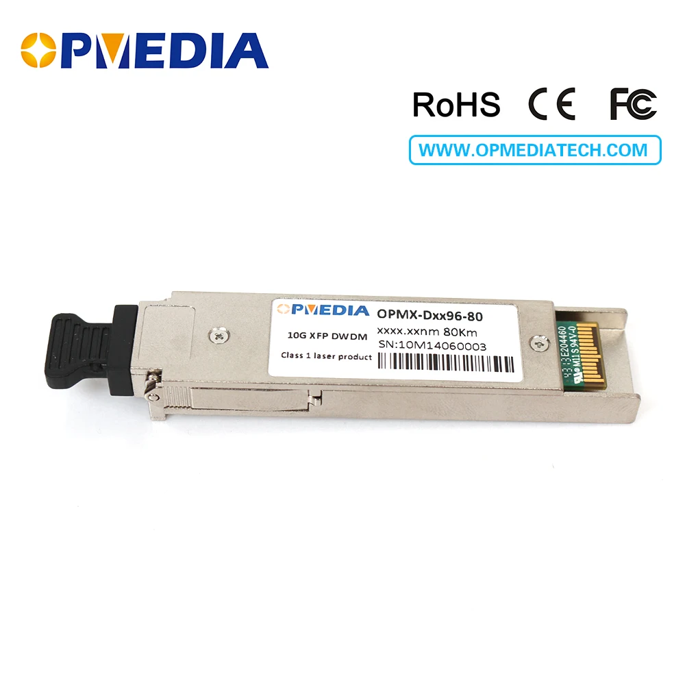 10GBASE-DWDM XFP 80KM C-Band(1563.86nm~1528.77nm) transceiver optical module,100% compatible with Juniper equipments optical module sfp ge lh80 sm1550 d 1 25g 80km optical transceiver