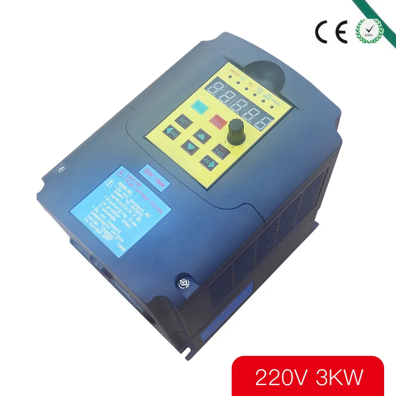 

CE Appoved 220V 3KW Variable Frequency Drive VFD Frequency Inverter 4HP output 3 Phase 13A Inverter