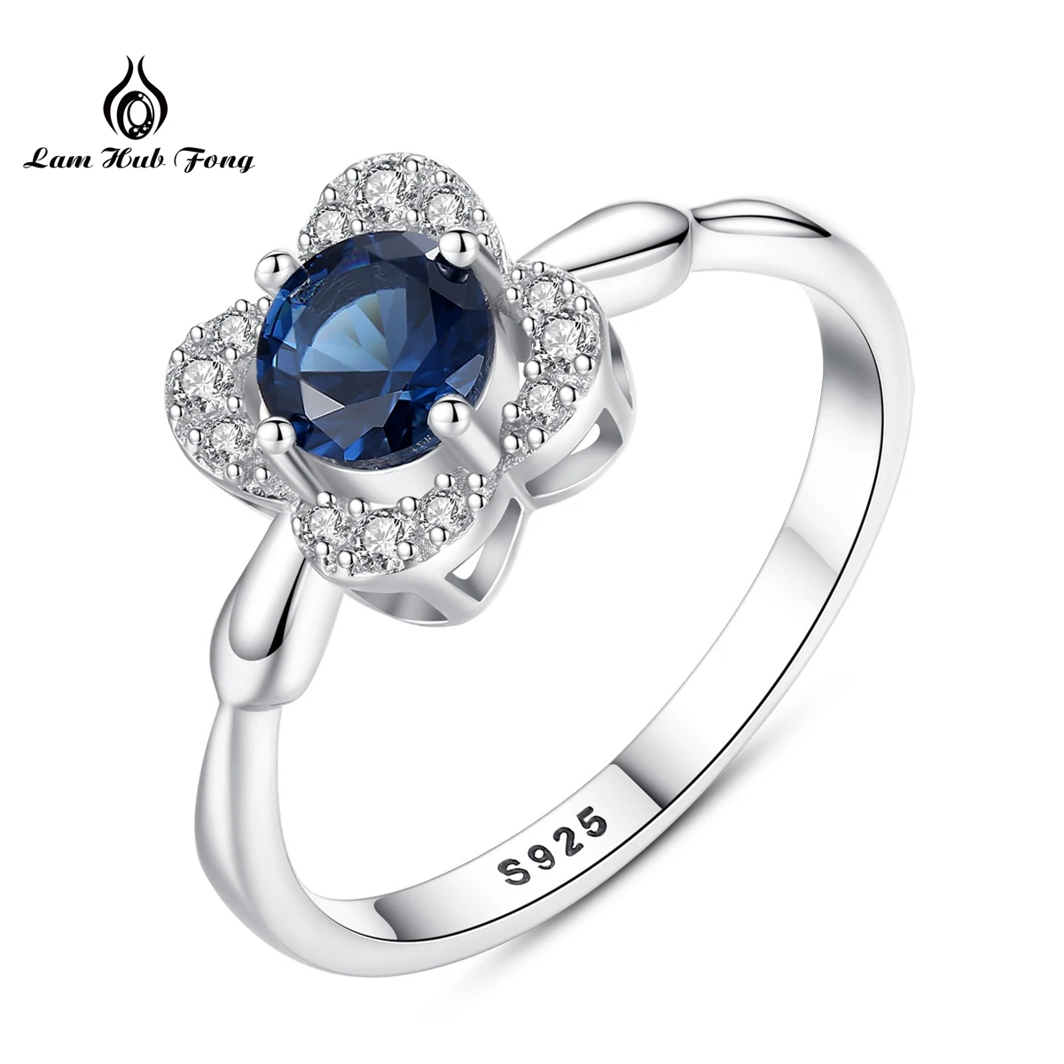 Luxury Blue Sapphire Ring Created Engagement 925 Sterling Silver Ring for Women Accessories Bijoux Bague Wholesale