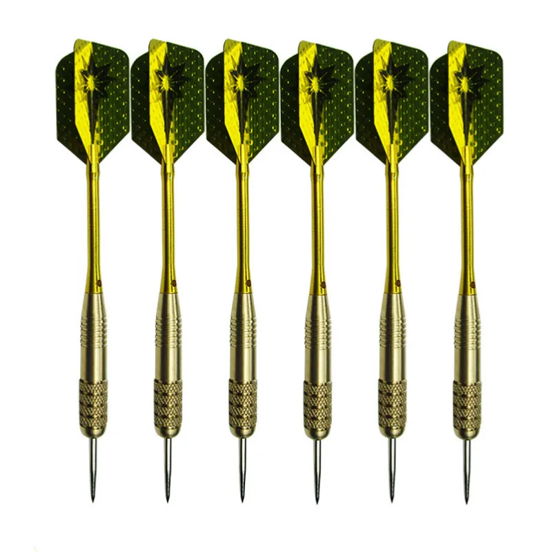 6 Pieces/set Professional Hard Tip Brass Darts 24g Colors Steel Tip