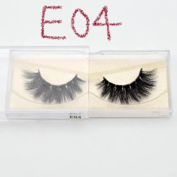 

Visofree Eyelashes 100%handmade Full Strip Soft False Eyelashes glitter packing Makeup Cruelty free sexy 3D Mink Lashes E04