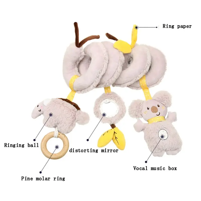 Детские погремушки игрушки плюшевые детские игрушки 0-12 месяцев мягкие животные музыкальная коляска-Погремушка игрушки для ребенка мобильный новорожденный кровать тележка