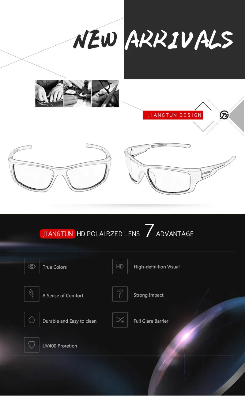 Бренд JIANGTUN, рекламные поляризованные солнцезащитные очки, новинка, солнцезащитные очки, мужские очки с полароидными линзами, Oculos Masculino Uv400 Points