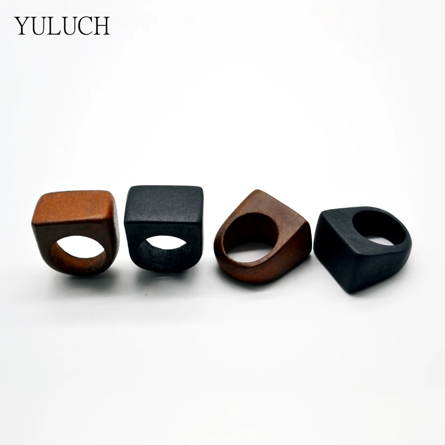 Новинка лидер продаж трендовые оригинальные кольца YULUCH из натурального дерева